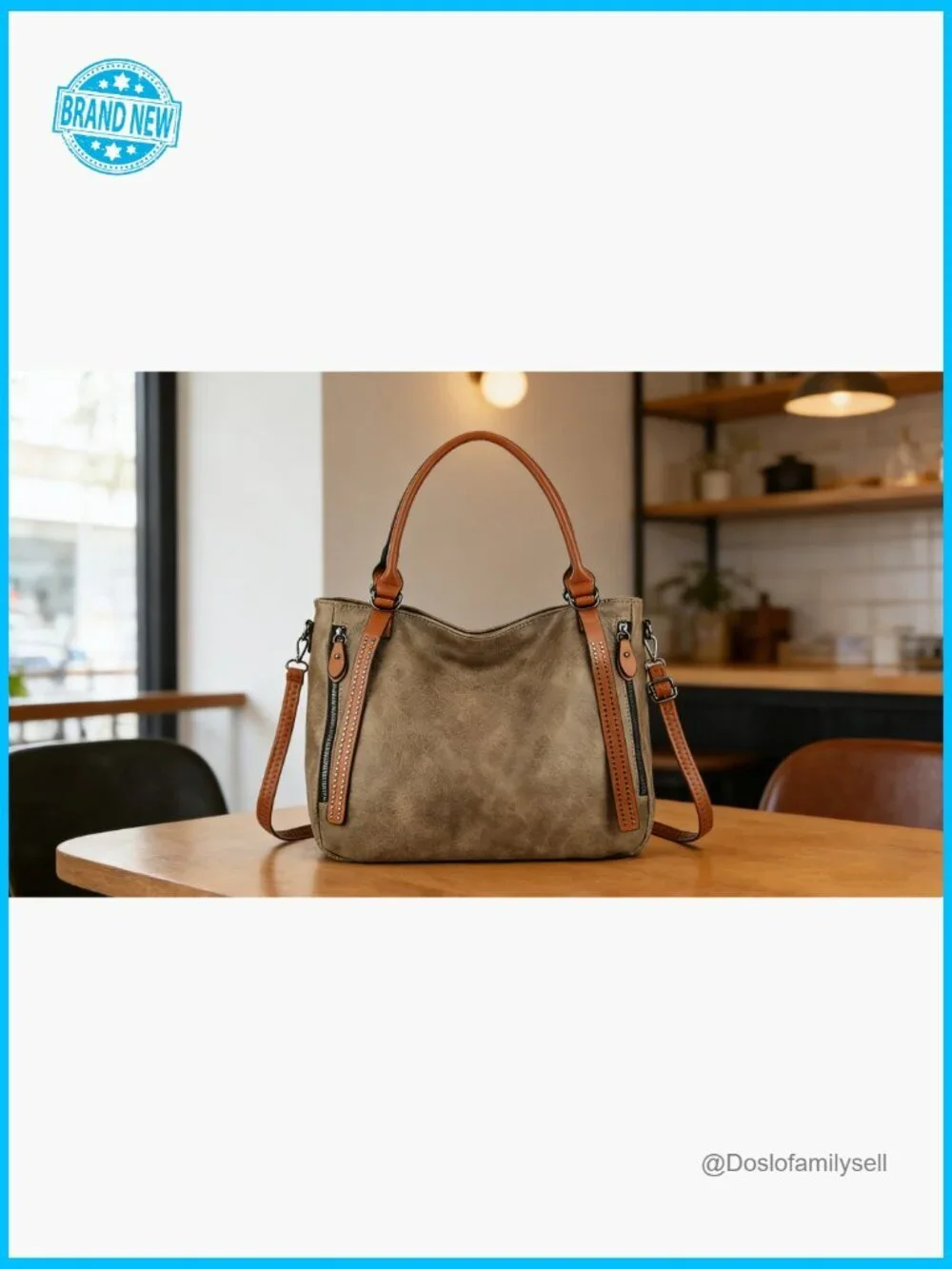 Large Vintage Hobo Shoulder Bag Slouchy Vegan Leather Tote Satchel Purse